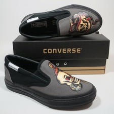 Kids Boys Converse All Star Sailor Jerry Slip on Skull Trainers UK Size 10.5