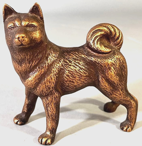 Hachiko akita dog - dog, bronze