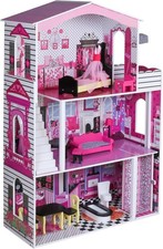 Large Wooden Dollhouse with