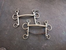 Vintage Nickel Horse Bits. X 2. Pelhams. Collection. Decorative