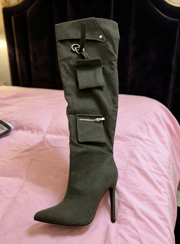 Women green thigh high - green, thigh-high
