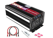 Power Inverter 3000W 6000W 12V 230V Caravan Converter 4USB LCD Remote Control 