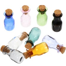 9pcs Small Glass Bottles