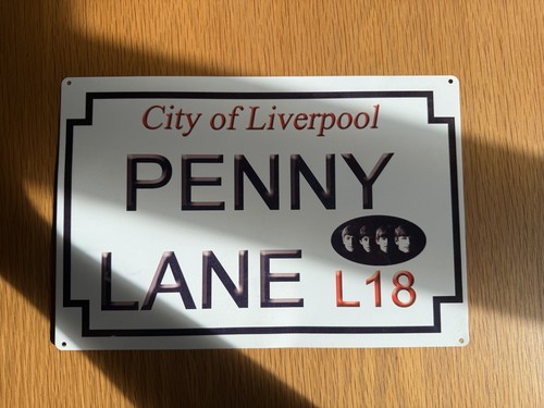 Penny lane metal wall sign - lane,