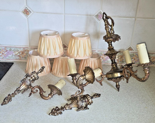 Vintage brass ornate - vintage, arm