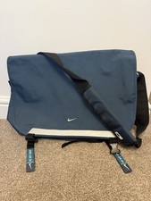 Vintage Nike Shoulder Bag Messenger Crossbody 90’s Blue Center Swoosh Logo Y2K