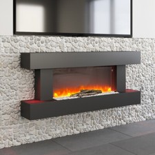 Wall mounted fireplace - wall, matte