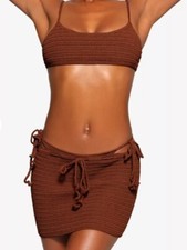 Skims Swim Crochet Mini Skirt