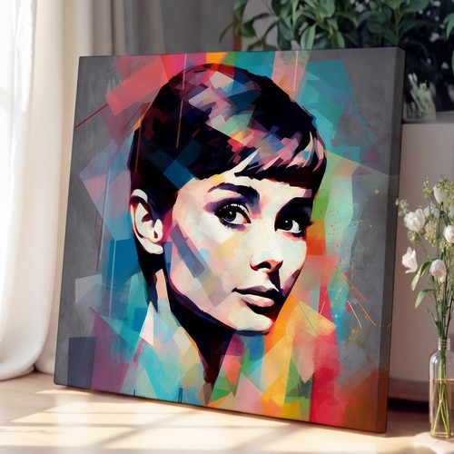 Audrey hepburn abstract art - hepburn,