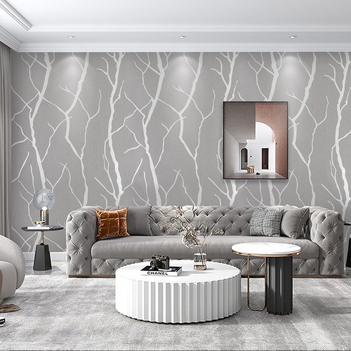 Damask grey silver wave - damask,