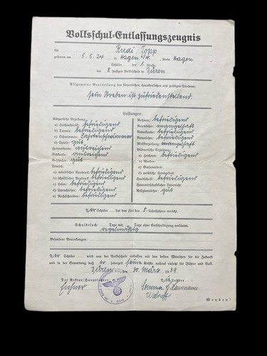 Ww2 german school - school, leaving