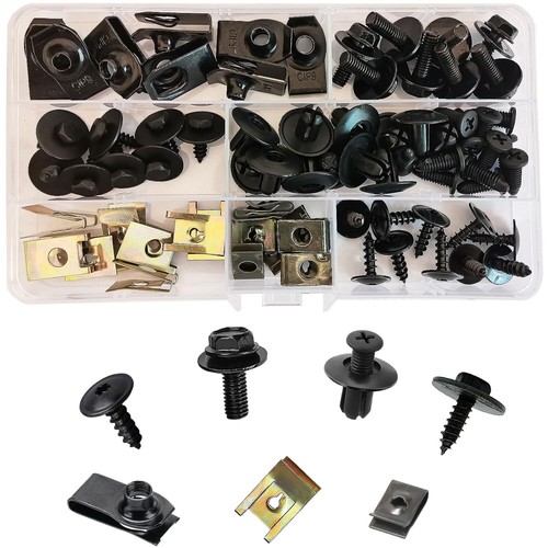 Pcs car screws and nut - 76, clip