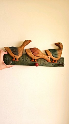 Vintage wooden duck - wooden,