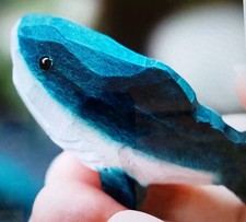 WOODEN hand carved painted