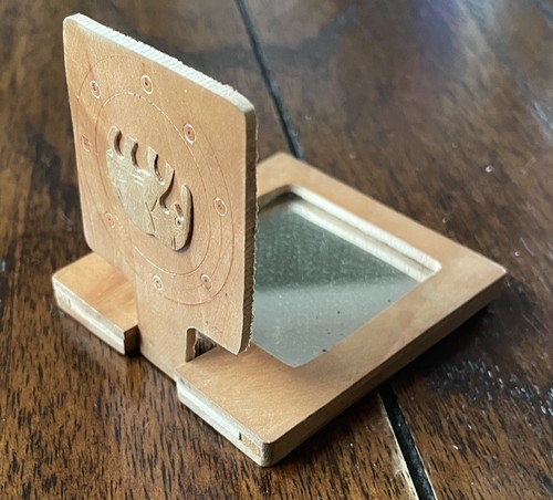 Unusual mini wooden - flip, open
