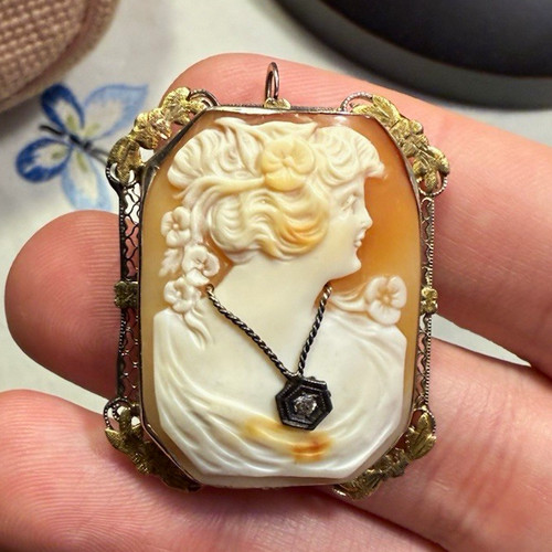 Vintage antique 14k white - vintage, or
