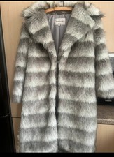 River Island Women's Faux Fur Coat Size S
