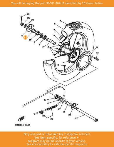 Yamaha collar 90387 202u8 oem - yamaha,