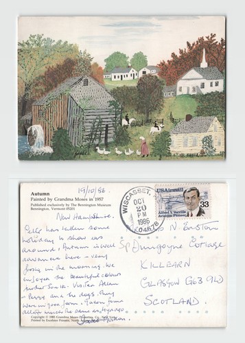 Postcard grandma moses - grandma,
