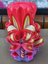 hand carved candle 13 cm 