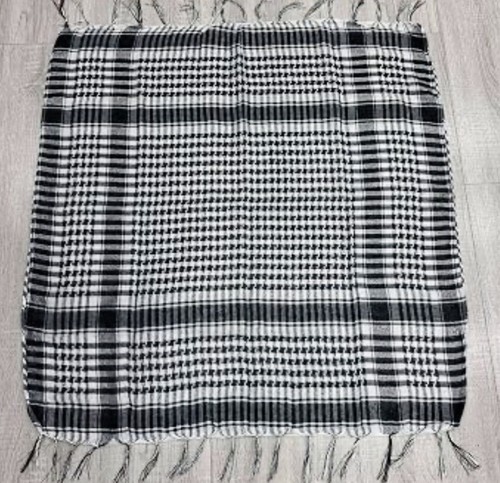 Black and white keffiyeh scarf - and,
