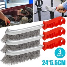 3x Heavy Duty Wire Hand Brush