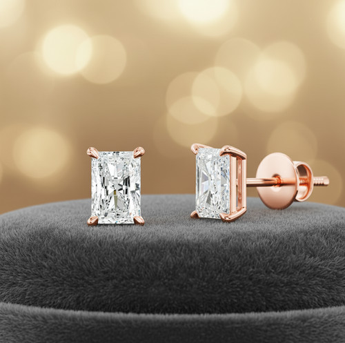 Cvd diamond earrings igi - cvd, lab
