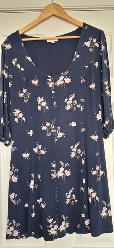 Apricot floral mini dress - floral,