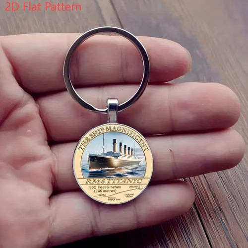 Titanic ship keyring flat - ship,