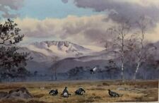J C Harrison Limited Edition Signed Coloured Print Blackgame Below The Cairngorm
