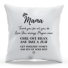 Personalised Mama Cushion Cover Mothers Day Mum Gift For Mummy Mom From Son D...