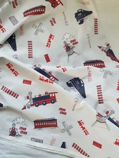 Train Fabric, 100% Cotton Fabric, Boys Fabric , Children's Fa. Wide Width 240cm