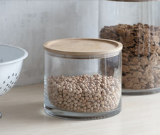 Giant Glass Jar, Kitchen Storage Large Glass Jar Bamboo Lid Audley 4 Sizes