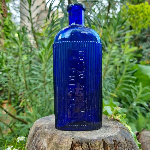 Rare antique cobalt blue oval - rare,