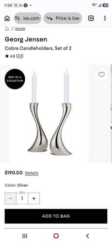 Georg jensen candle holder - georg,