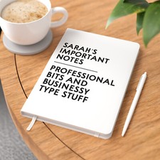 Personalised Notebook And Pen A5 Funny Colleague Secret Santa Business Gift