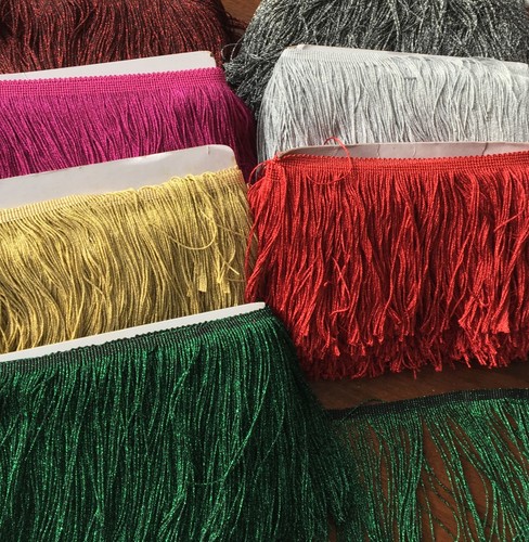 Tassel fringe trim metallic - metallic, 15