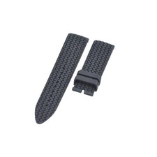 23mm Black Rubber Strap For