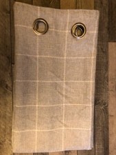 NEXT GREY Windowpane CHECK EYELET SINGLE / DOOR CURTAIN 66X90 (168X229CM)