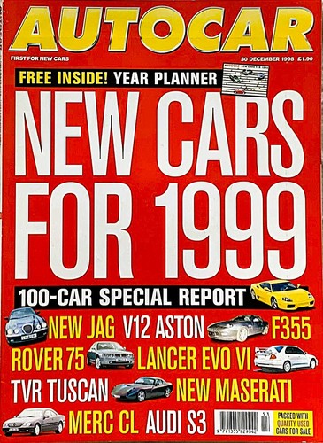 Autocar magazine dec - magazine, 30-dec-98