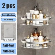 No-Drill Bathroom Shelf Shower