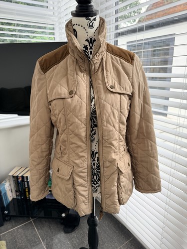 Zara beige quilted jacket size - zara,