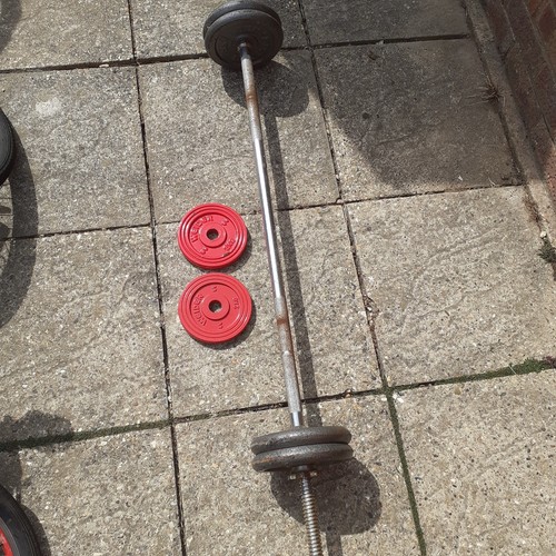 Barbell with 4x4kg and - 4x4kg,