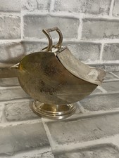 Vintage Victorian Floral Sugar Bowl Scuttle Silver Plated Sheffield England.