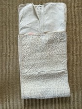 ANTIQUE long linen sewing tidy