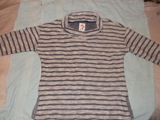 Stripy Grey Roll Neck