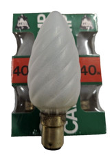 2x 40W BELL Dimmable Frosted Twisted Incandescent Candle SBC B15 Light Bulbs