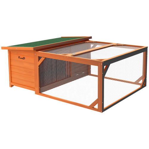 Wooden rabbit hutch - hutch, with