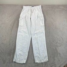 Vilebrequin Cargo Lounge Pants Men Medium White Linen Straight Drawcord $450