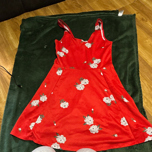 Divided red white floral - divided,